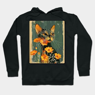 Abyssinian Cat Flowers Photo Cat Lover Gift Idea Hoodie